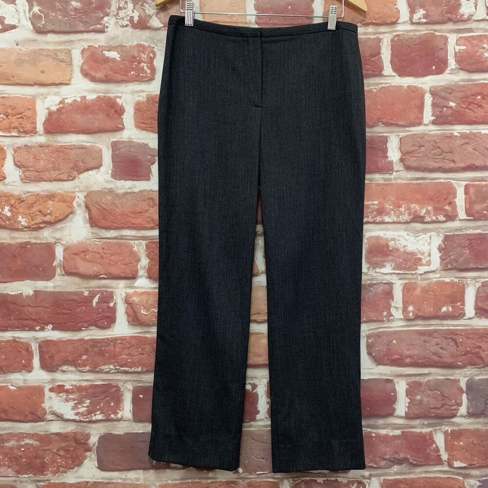 Tahari Pants Women's Size 8 Gray Straight Leg Office Work Trousers